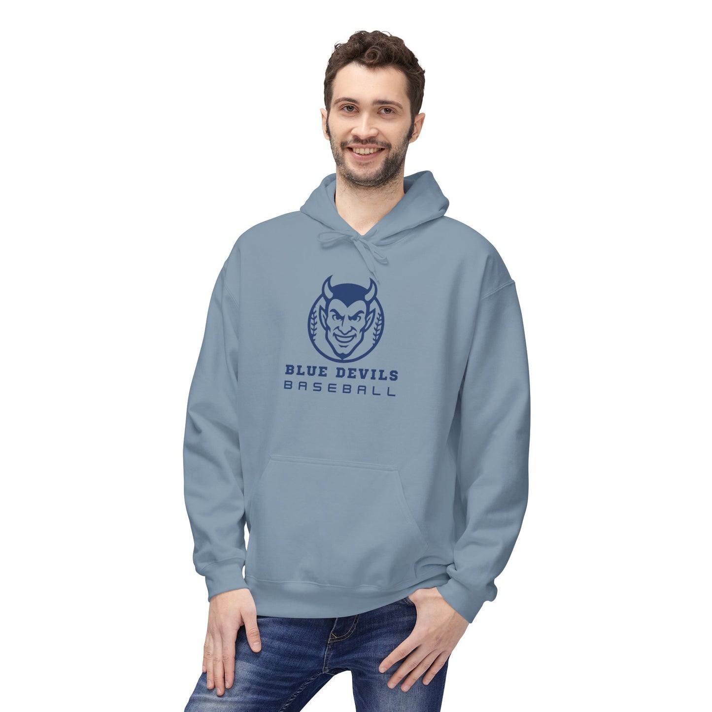 Blue Devils Baseball Unisex Midweight Softstyle Fleece Hoodie