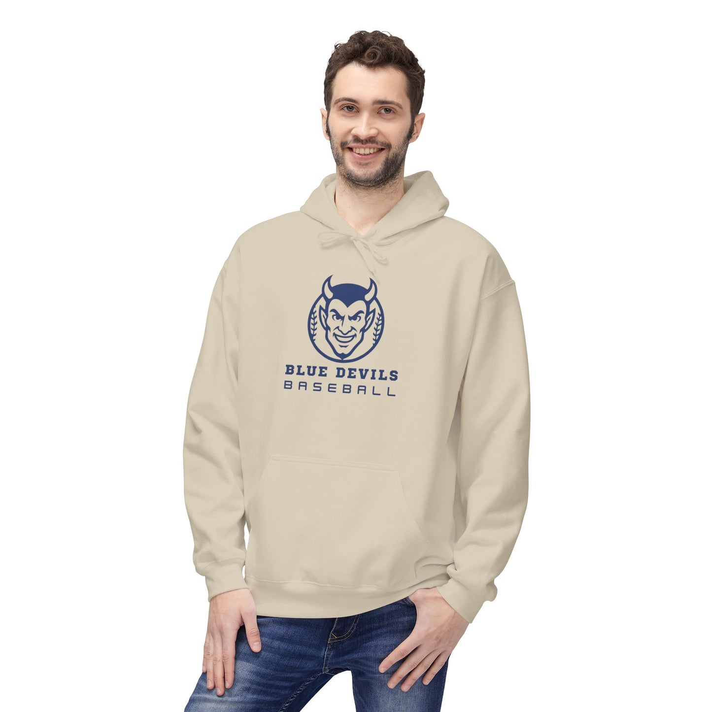 Blue Devils Baseball Unisex Midweight Softstyle Fleece Hoodie