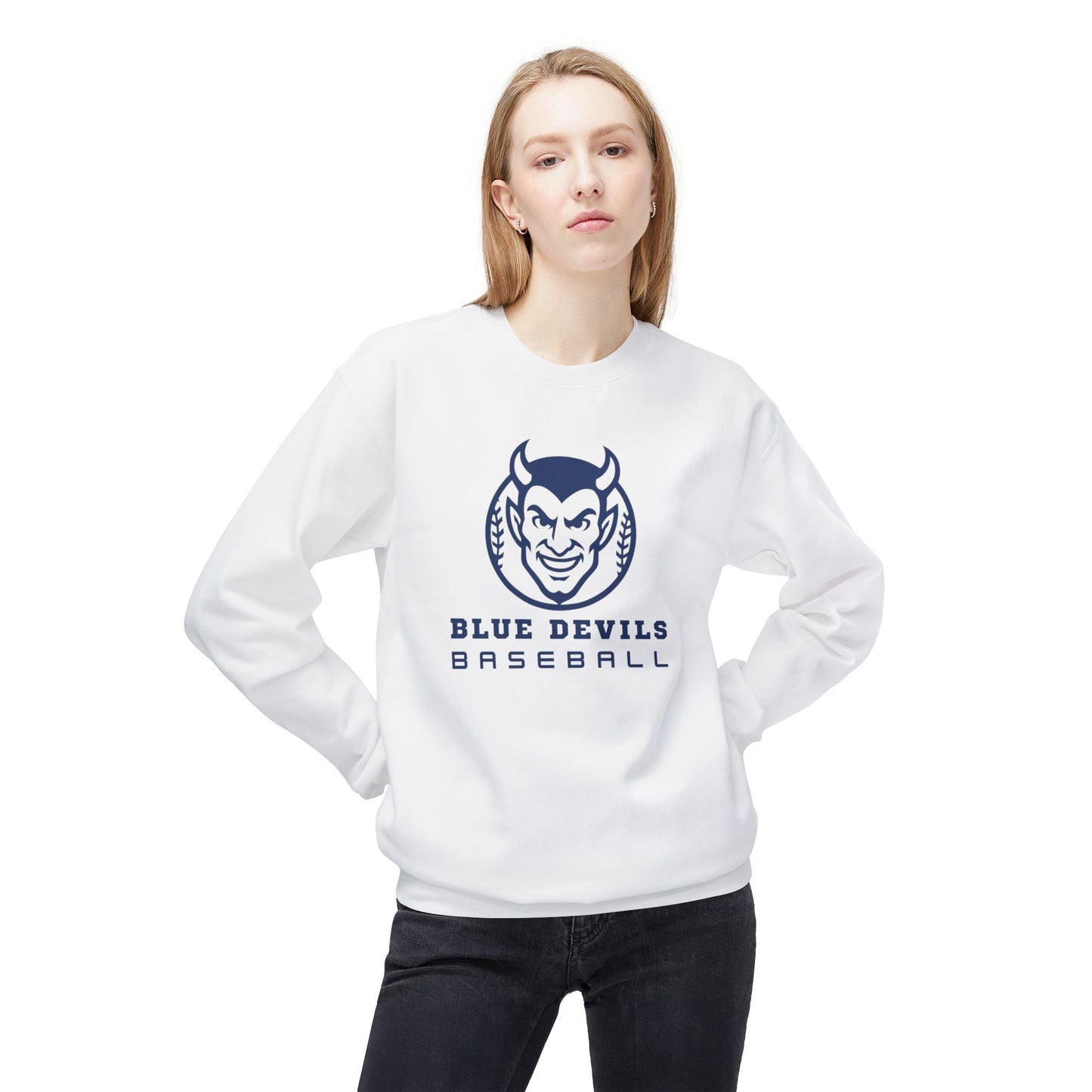 Unisex Blue Devils Baseball Crewneck Sweatshirt