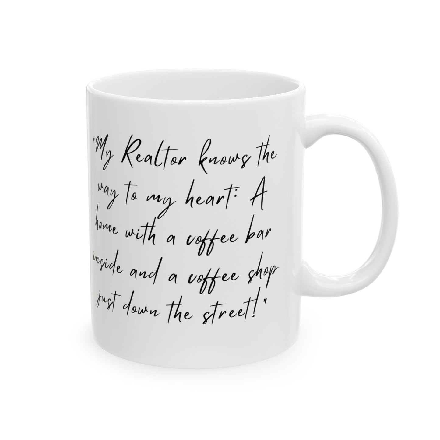 Modern Realty Agent Personalized Ceramic Mug, (11oz, 15oz)