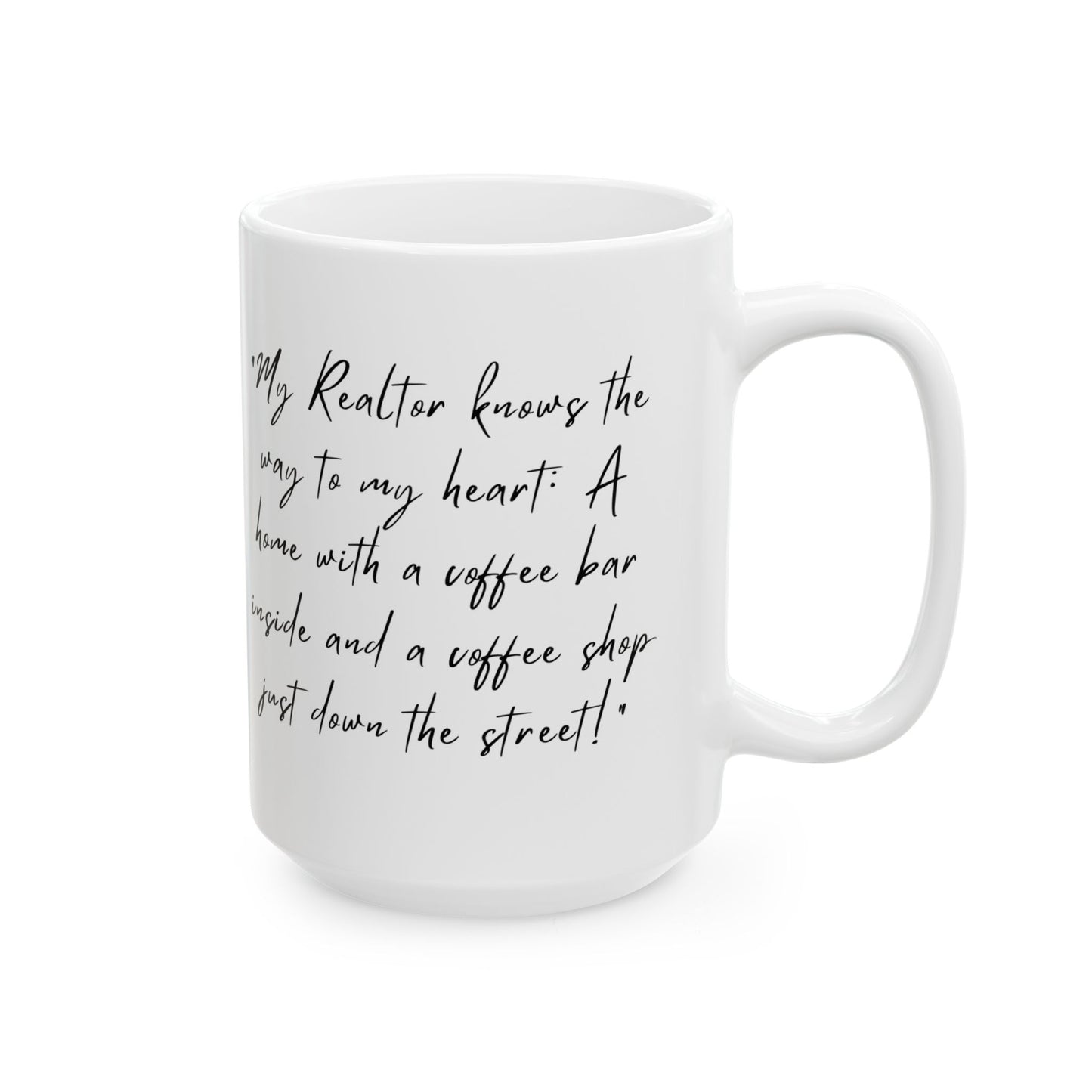 Modern Realty Agent Personalized Ceramic Mug, (11oz, 15oz)