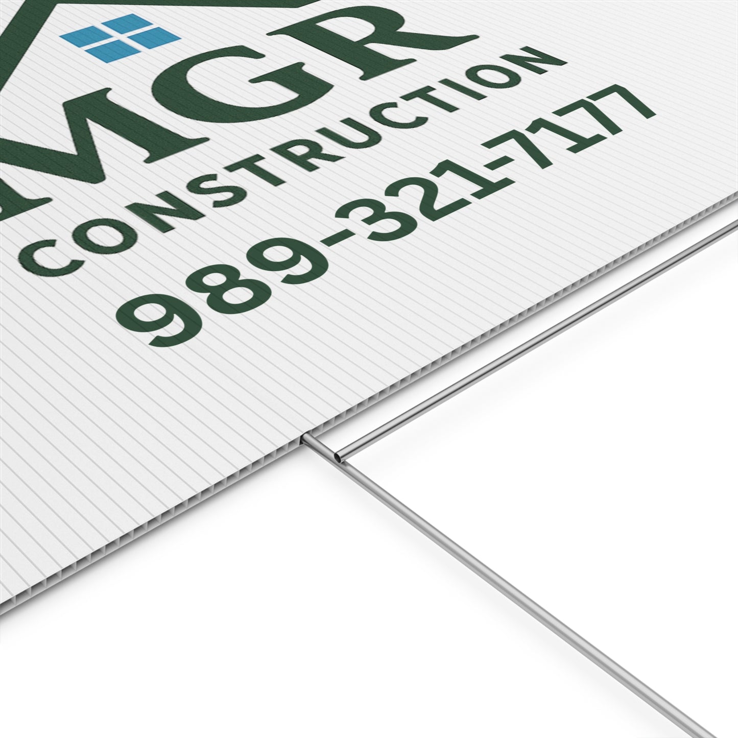 Personalized Plastic Yard Sign - MGR Construction Custom Sign