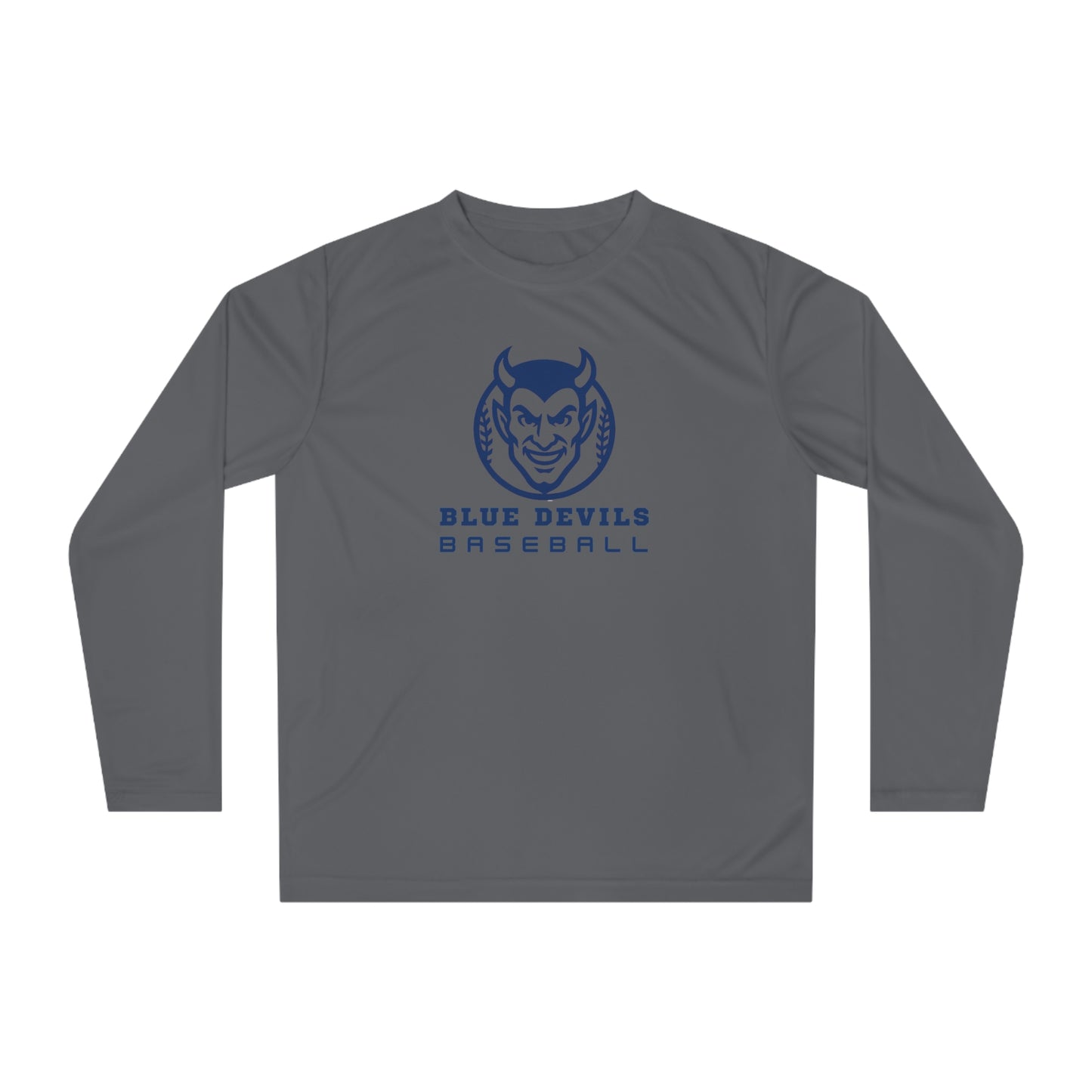 Unisex Performance Long Sleeve Baseball Shirt - Blue Devils Team Gear