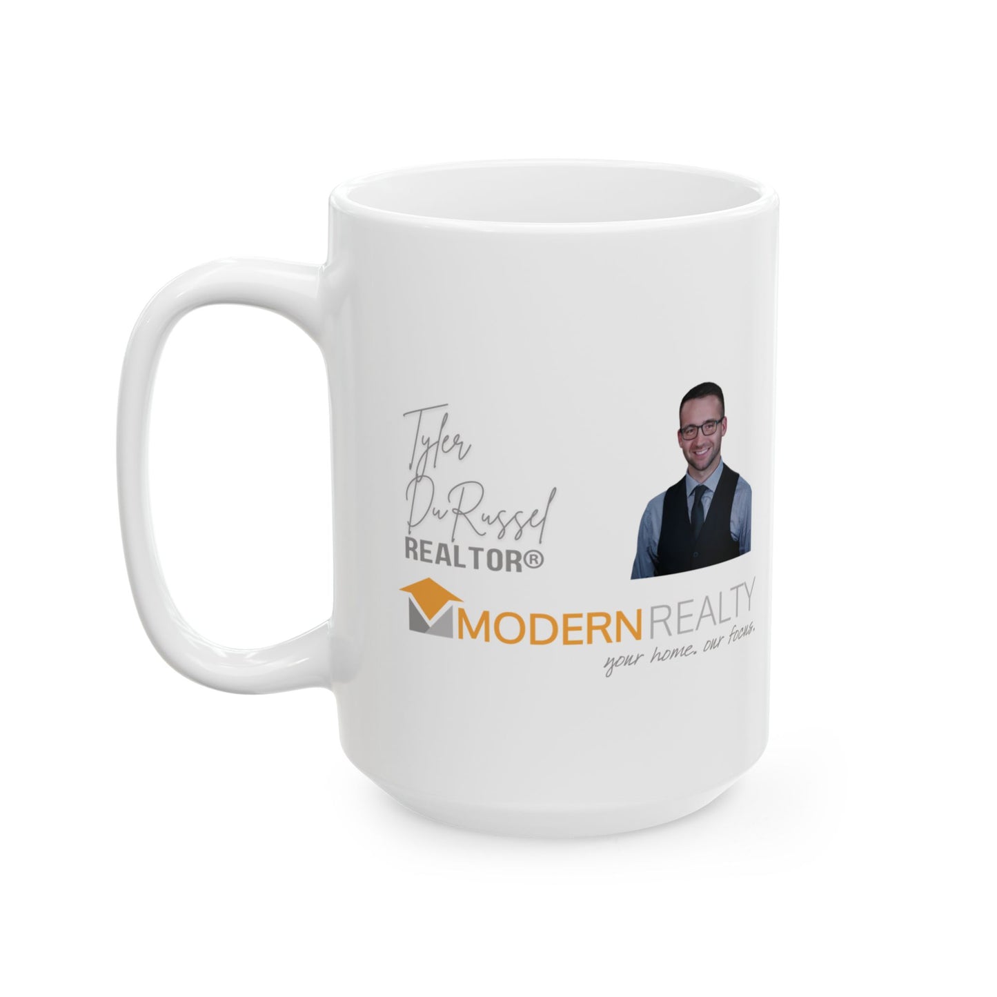 Modern Realty Agent Personalized Ceramic Mug, (11oz, 15oz)