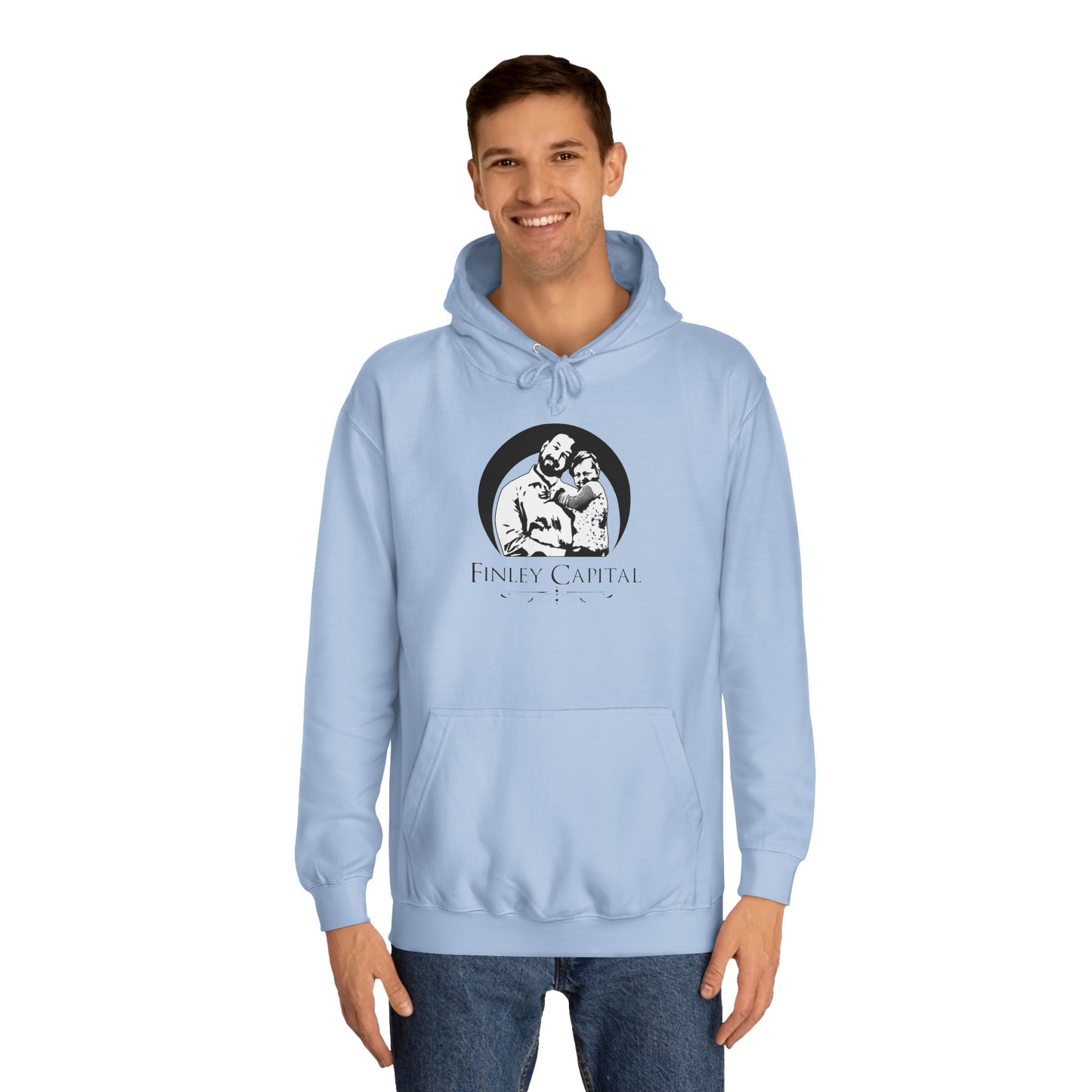 College Hoodie with Custom Art Design - Unisex