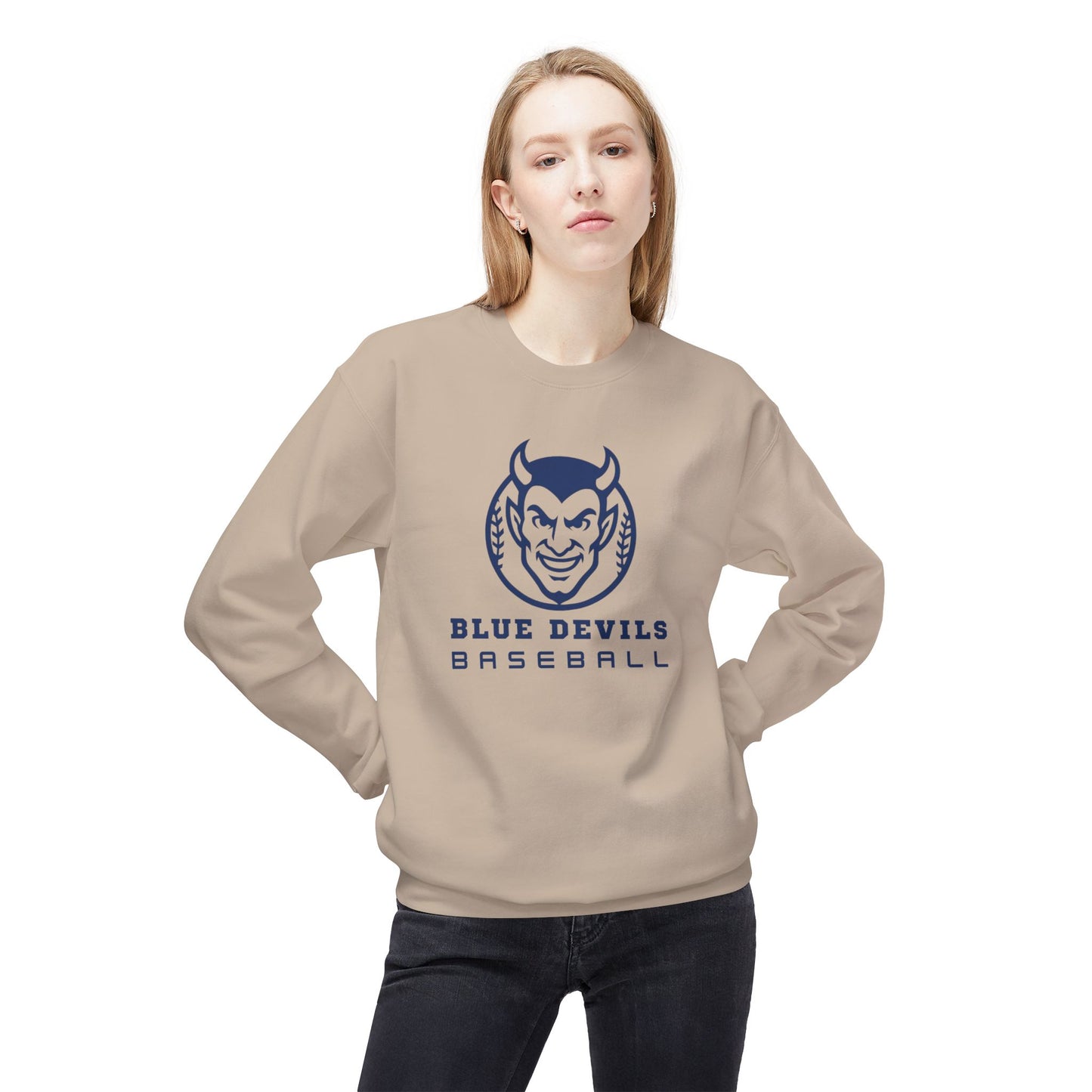 Unisex Blue Devils Baseball Crewneck Sweatshirt
