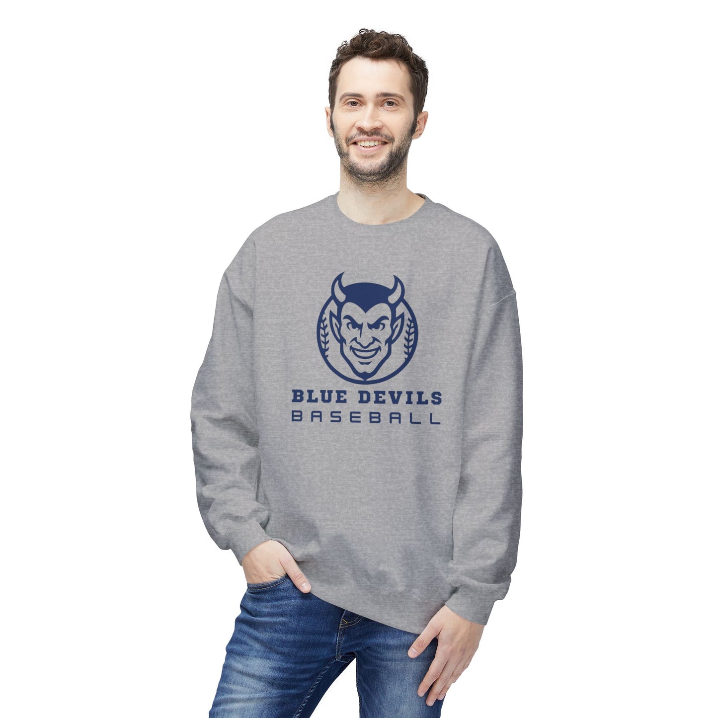 Unisex Blue Devils Baseball Crewneck Sweatshirt