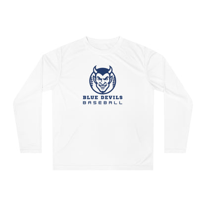 Unisex Performance Long Sleeve Baseball Shirt - Blue Devils Team Gear