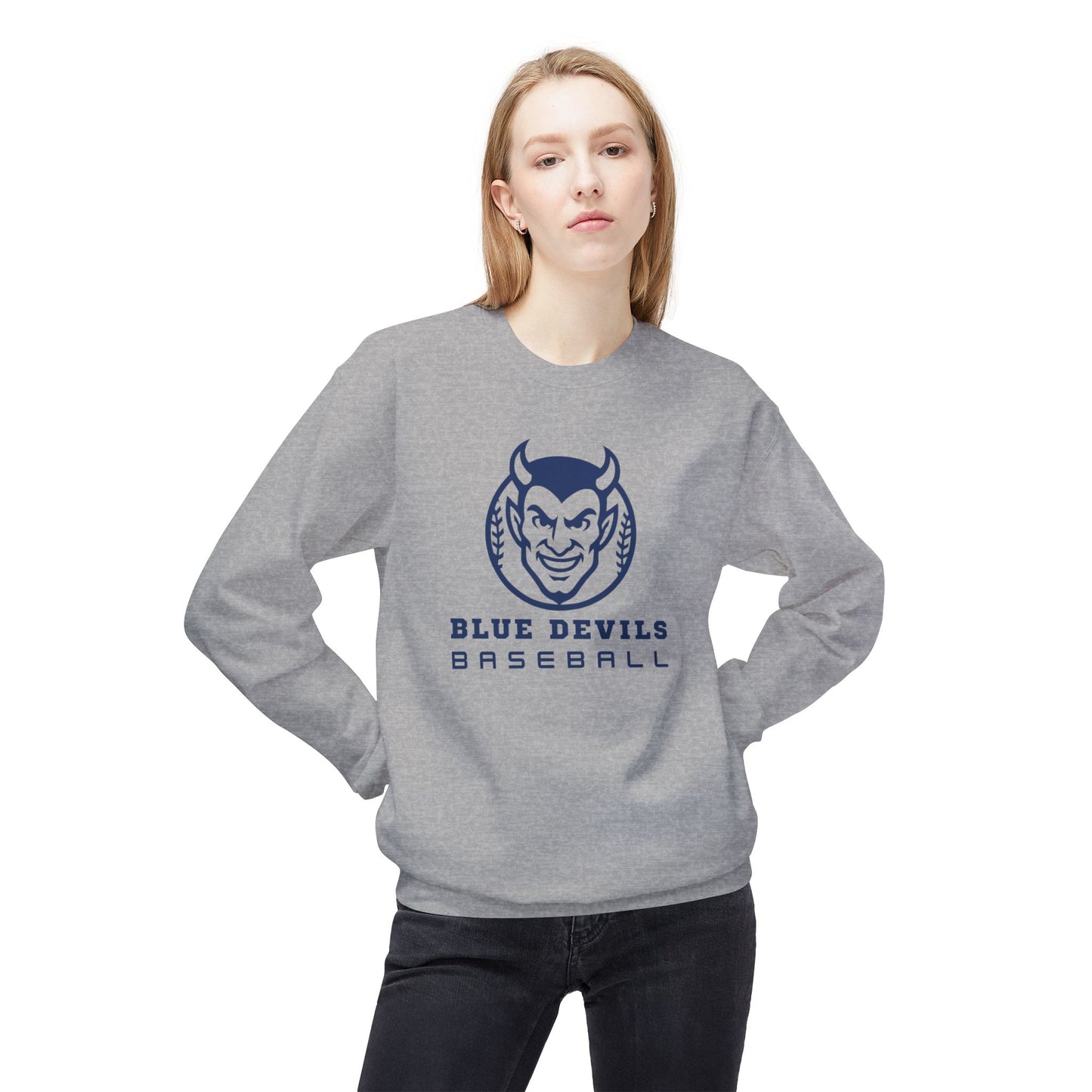 Unisex Blue Devils Baseball Crewneck Sweatshirt