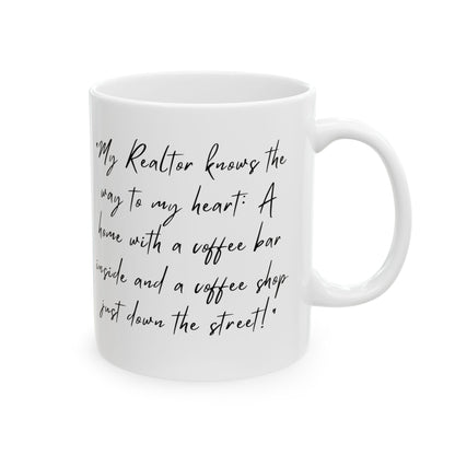 Modern Realty Agent Personalized Ceramic Mug, (11oz, 15oz)