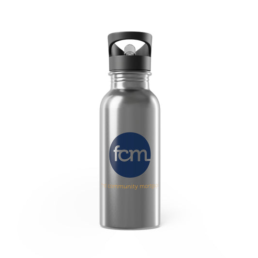 FCM Stainless Steel Water Bottle With Straw, 20oz