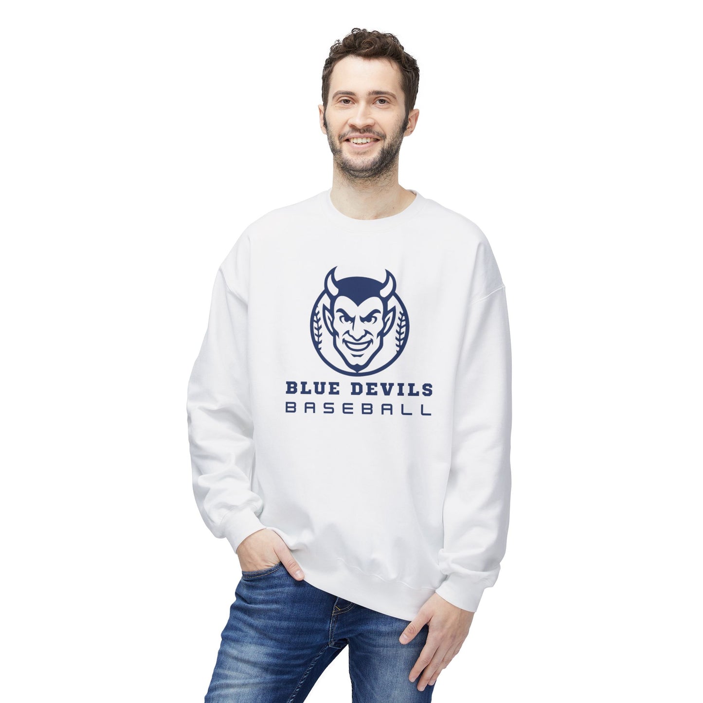Unisex Blue Devils Baseball Crewneck Sweatshirt