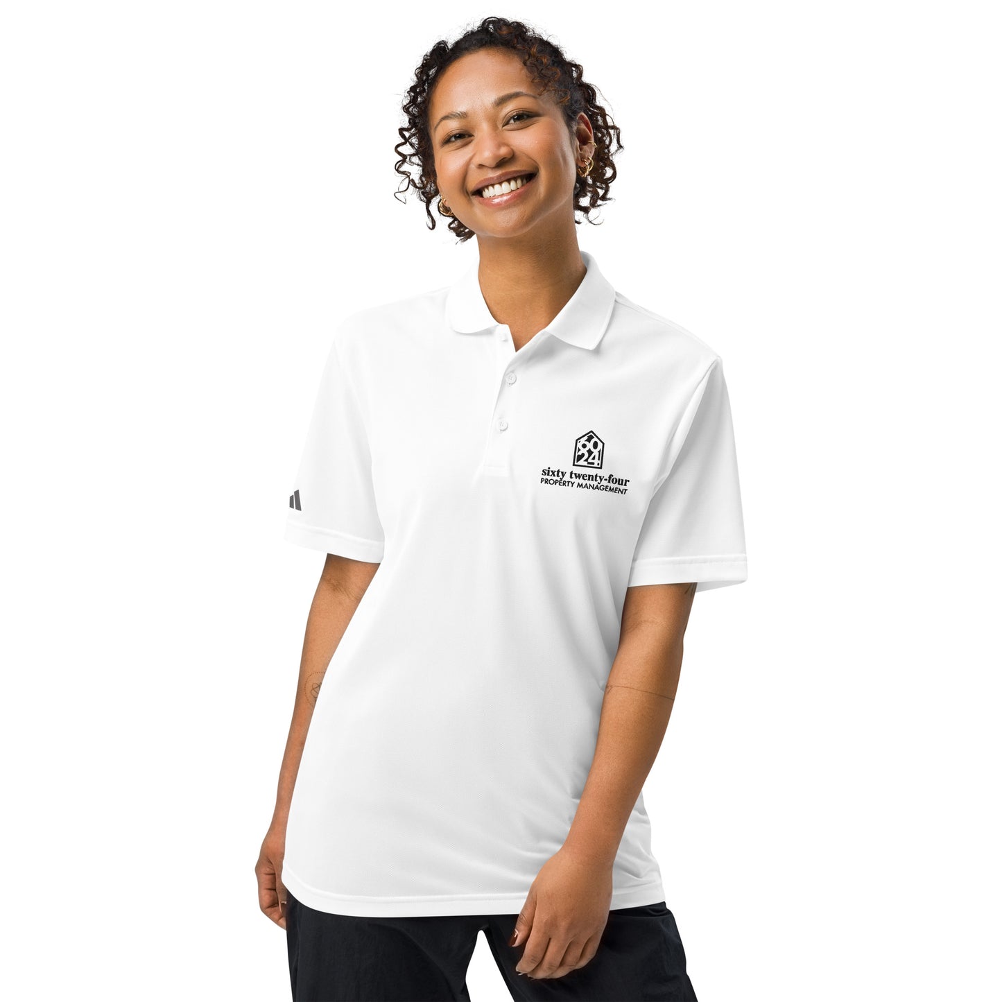 6024 Property Management adidas sport polo square logo