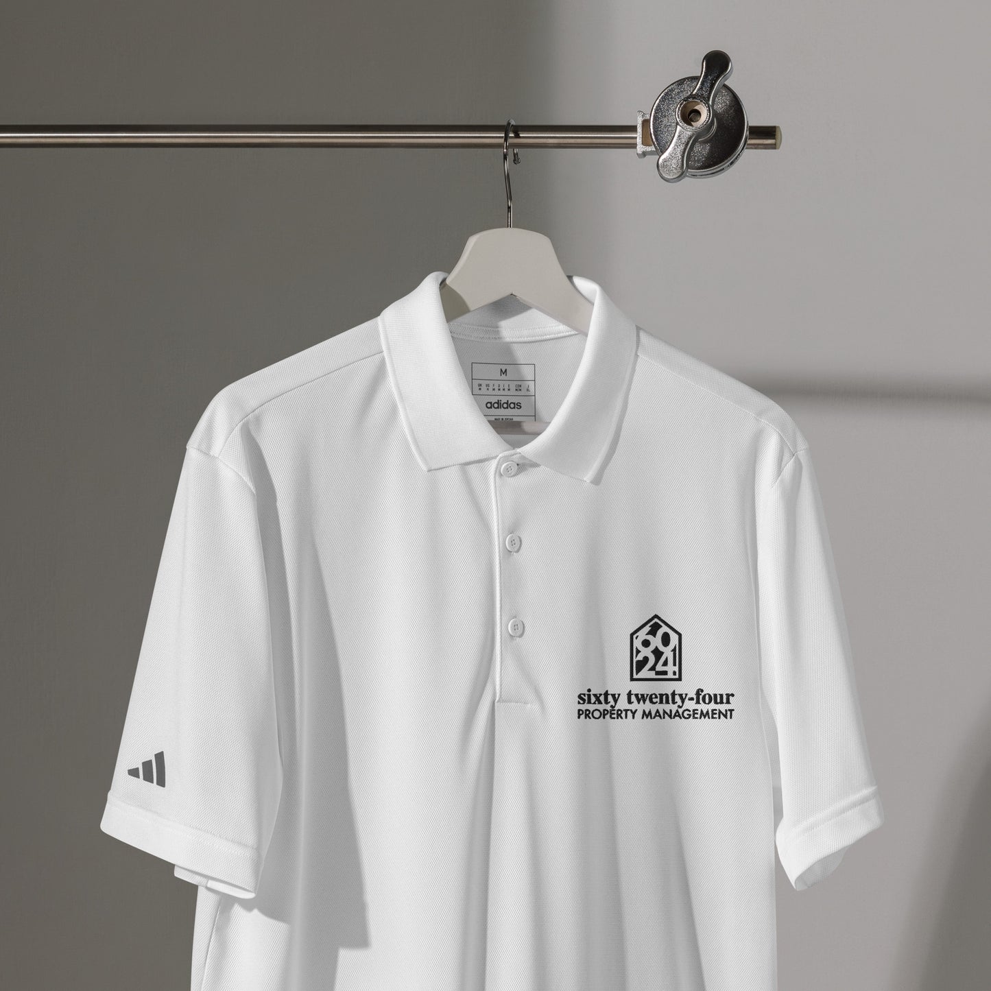 6024 Property Management adidas sport polo square logo