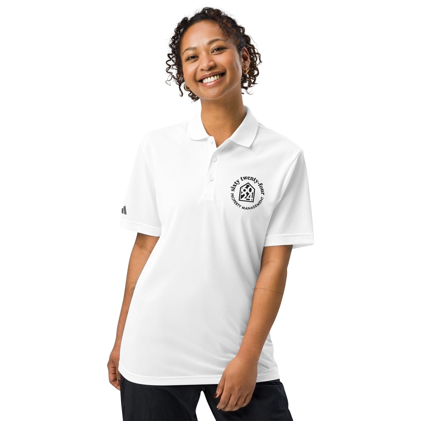 6024 Property Management adidas sport polo circle logo